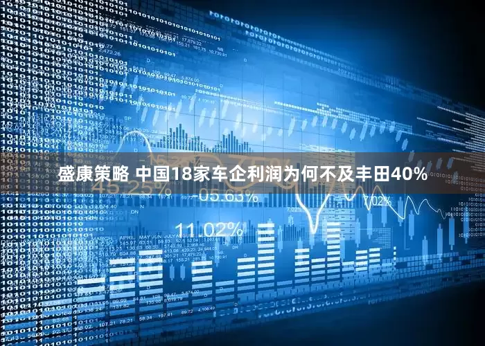 盛康策略 中国18家车企利润为何不及丰田40%