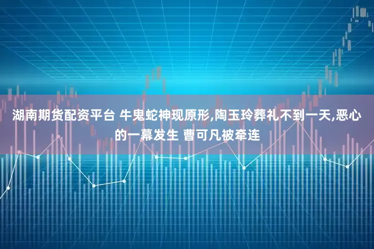 湖南期货配资平台 牛鬼蛇神现原形,陶玉玲葬礼不到一天,恶心的一幕发生 曹可凡被牵连